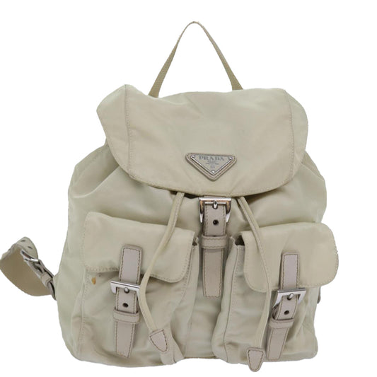 PRADA Nylon Backpack White  80102