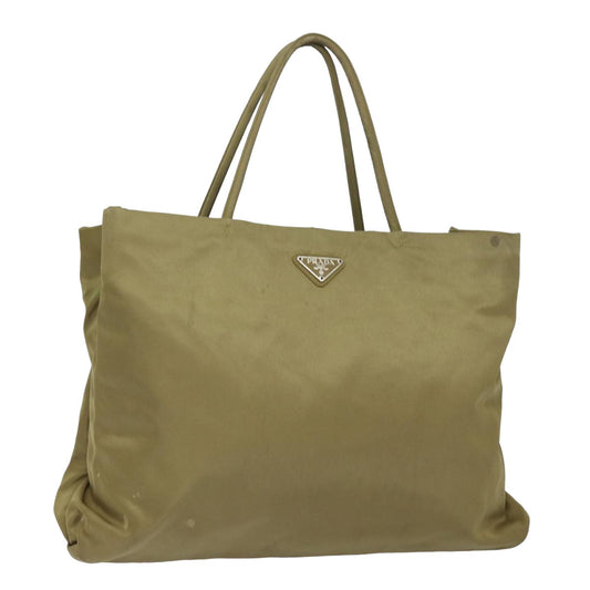 PRADA Nylon Hand Bag Khaki  80103