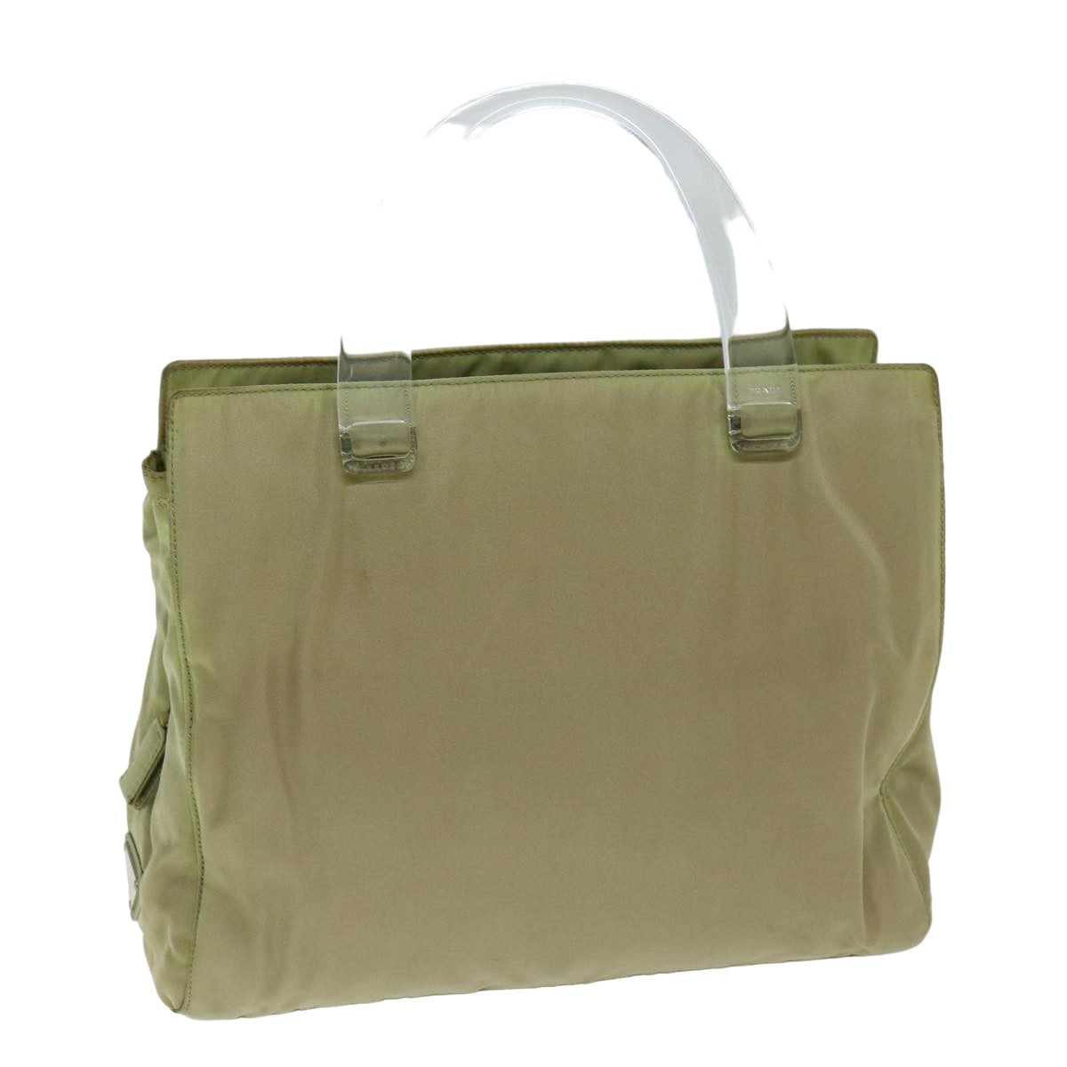 PRADA Nylon Hand Bag Beige  80104