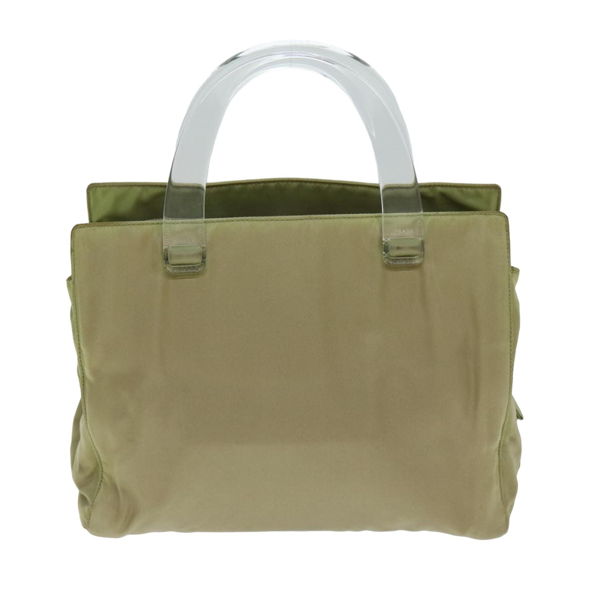 PRADA Nylon Hand Bag Beige  80104