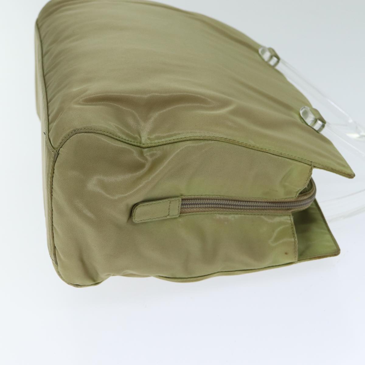 PRADA Nylon Hand Bag Beige  80104