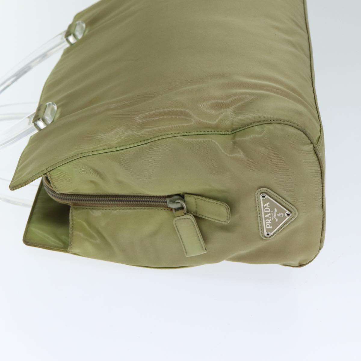PRADA Nylon Hand Bag Beige  80104