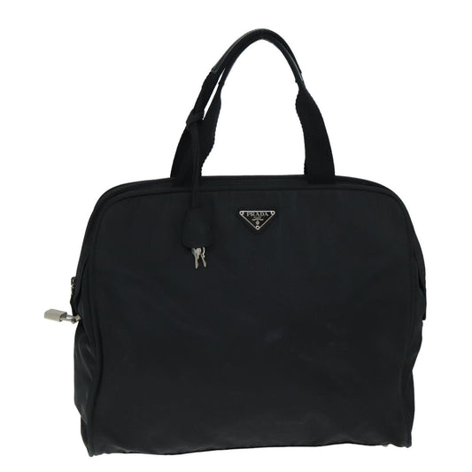 PRADA Nylon Hand Bag Black  80106