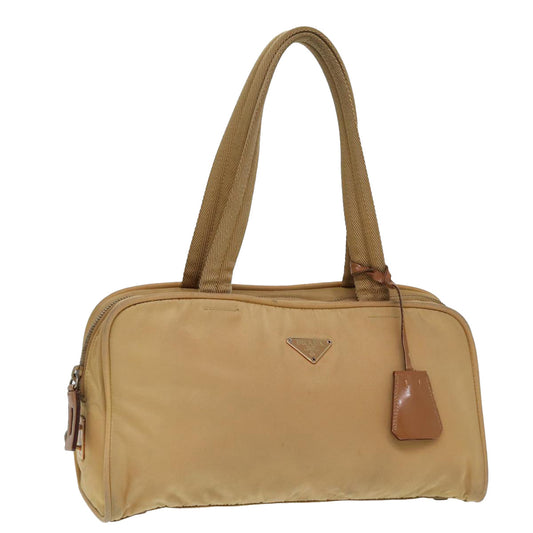 PRADA Nylon Hand Bag Beige  80107