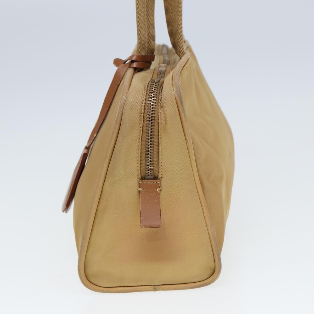 PRADA Nylon Hand Bag Beige  80107