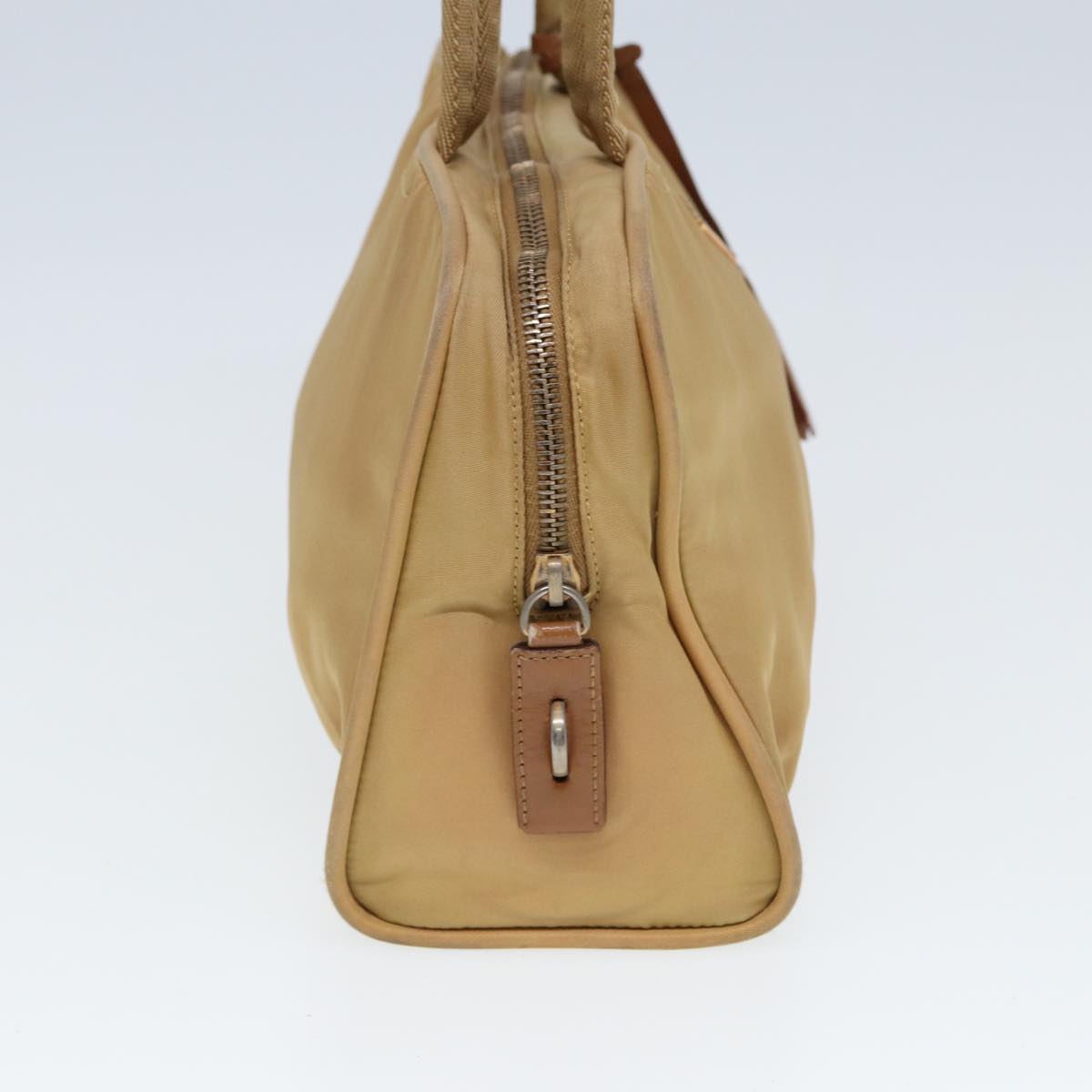 PRADA Nylon Hand Bag Beige  80107