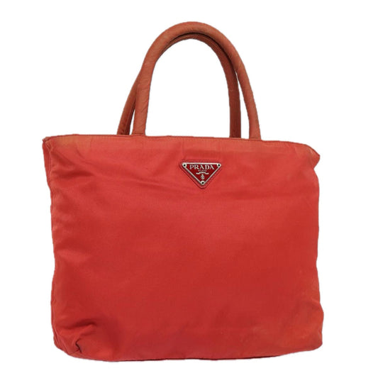 PRADA Nylon Hand Bag Red  80112