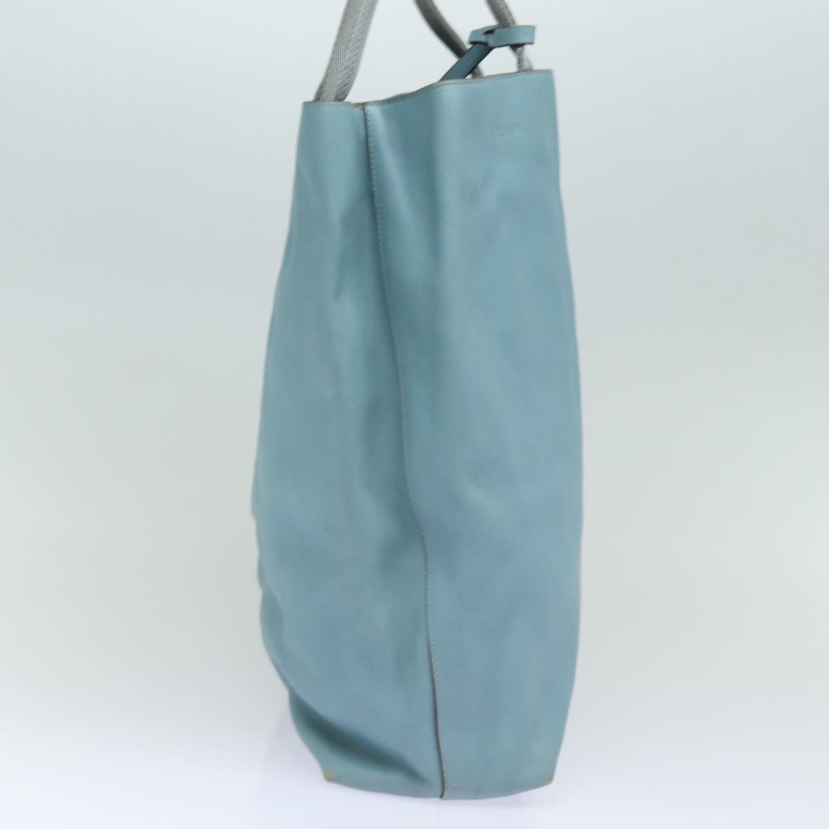 PRADA Leather Shoulder Bag Light Blue  80113