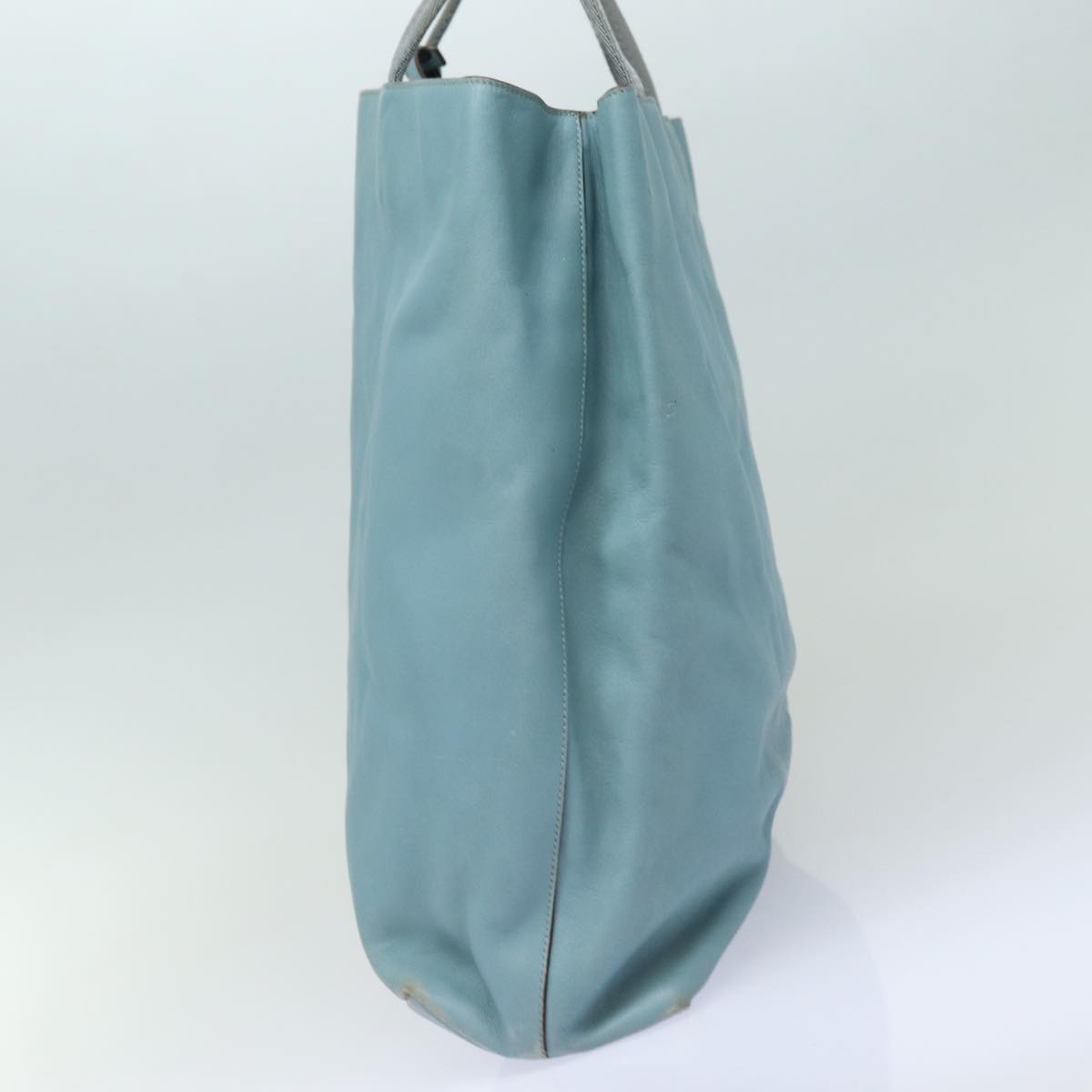 PRADA Leather Shoulder Bag Light Blue  80113