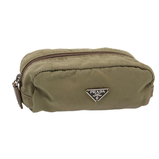 PRADA Pouch Nylon Beige  80182
