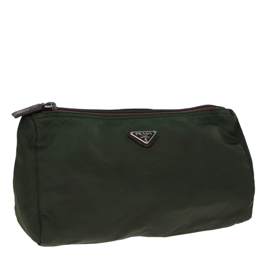 PRADA Pouch Nylon Khaki  80184