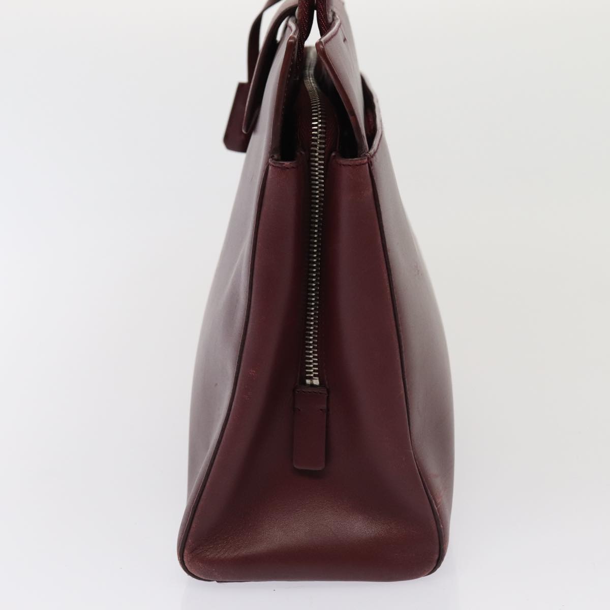 PRADA Hand Bag Leather Bordeaux  80193
