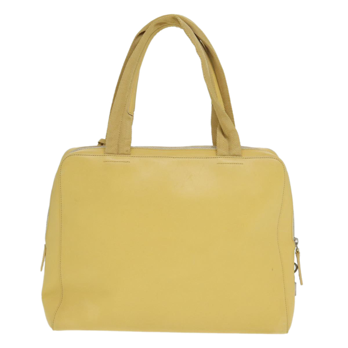 PRADA Hand Bag Leather Yellow  80239