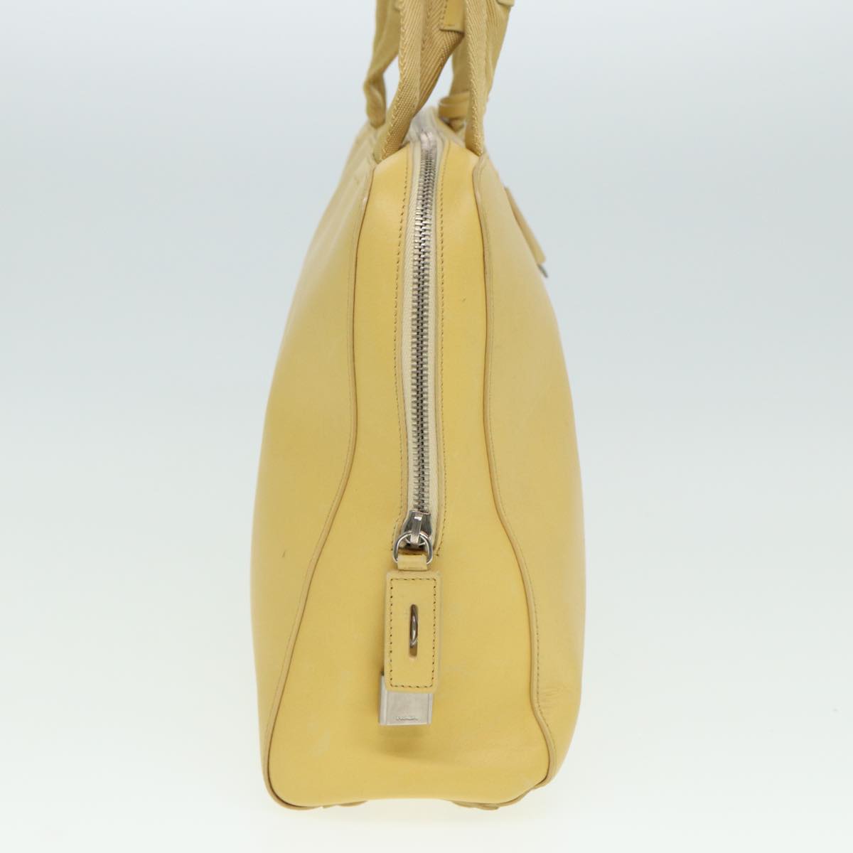 PRADA Hand Bag Leather Yellow  80239