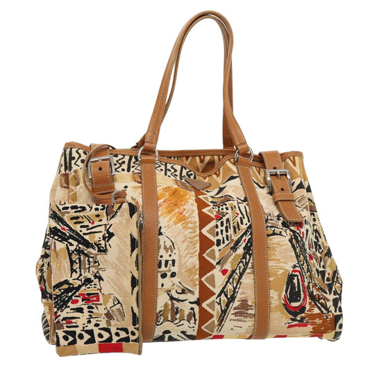PRADA Tote Bag Canvas Beige  80240