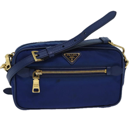 PRADA Shoulder Bag Nylon Blue  80581