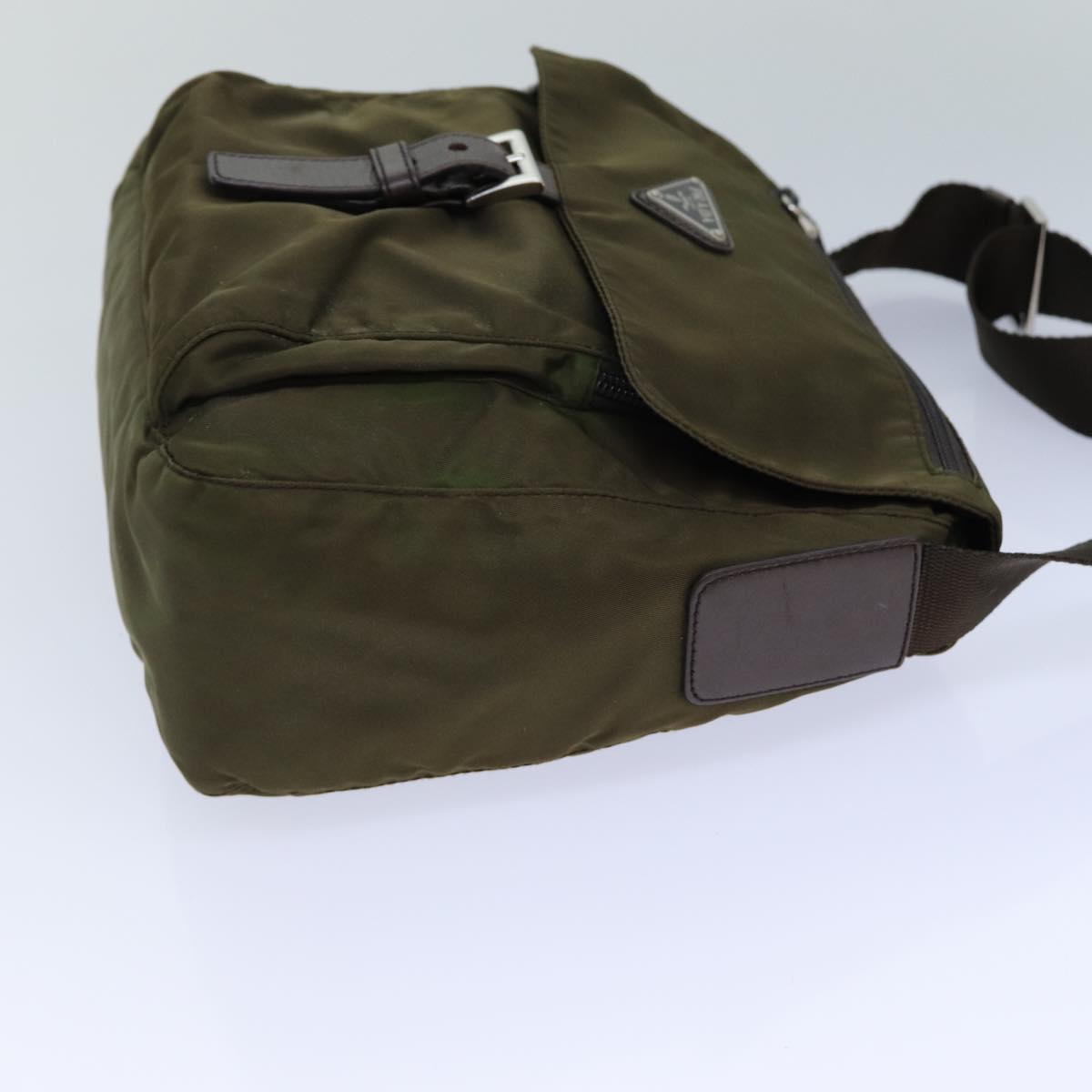 PRADA Shoulder Bag Nylon Khaki  80620
