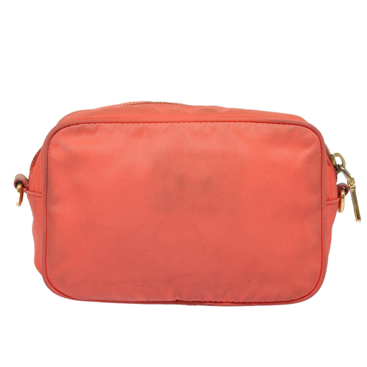 PRADA Ribbon Shoulder Bag Nylon Orange  80629
