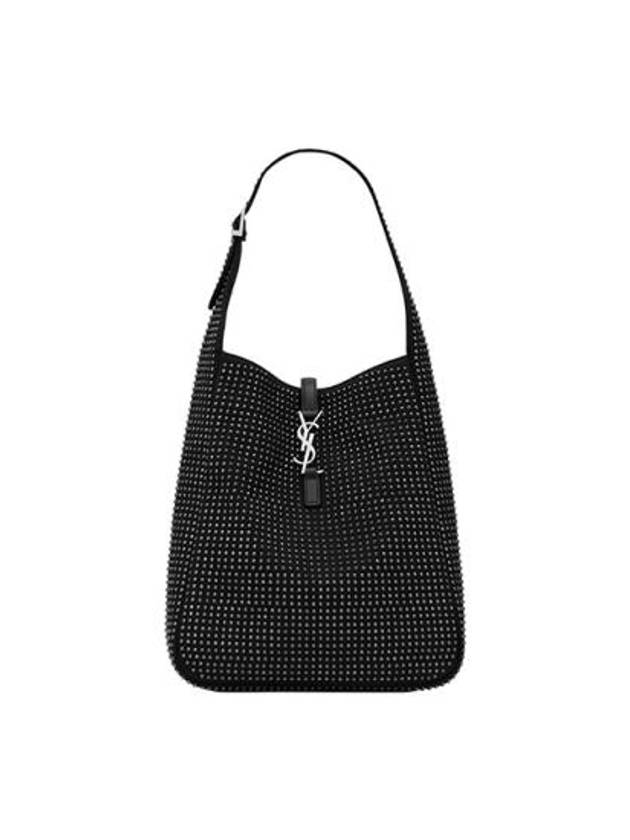 Saint Laurent Logo Embellished Medium Shoulder Bag Black