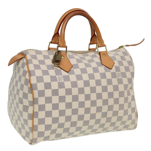 LOUIS VUITTON Damier Azur Speedy 30 Hand Bag N41533 LV 80702