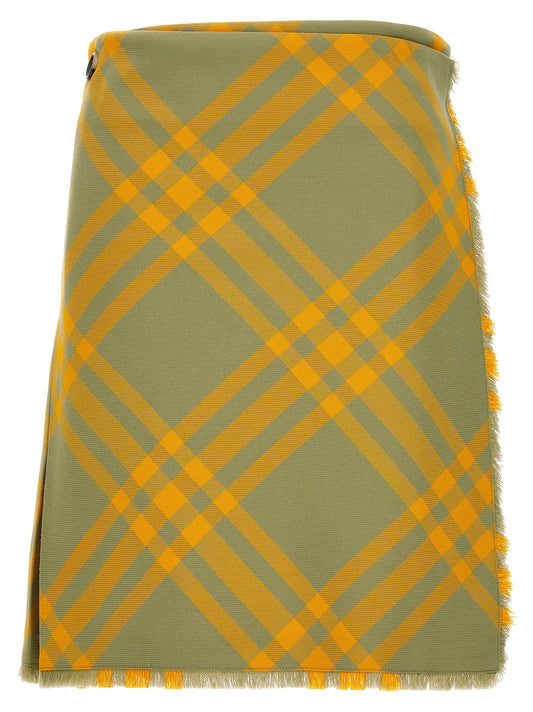 Burberry Women Check Kilt Skirt