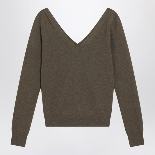 Saint Laurent Khaki Cashmere Sweater Women