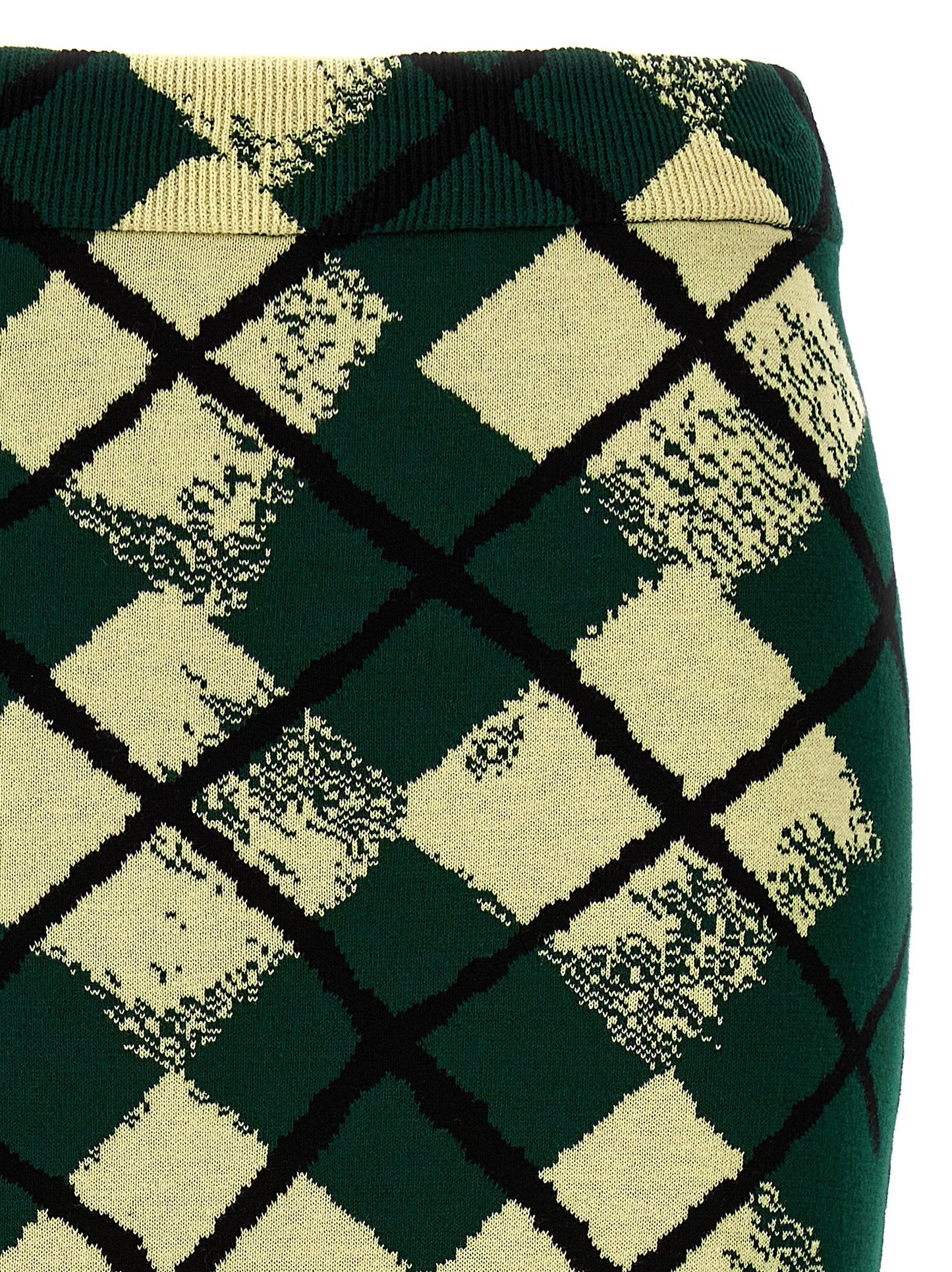 Burberry Women Argyle Pattern Skirt
