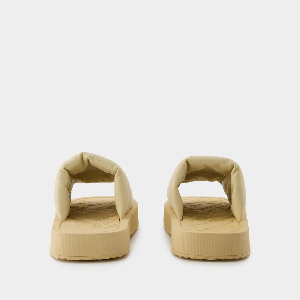 BURBERRY Luxe Knight Slab Sandals for Women