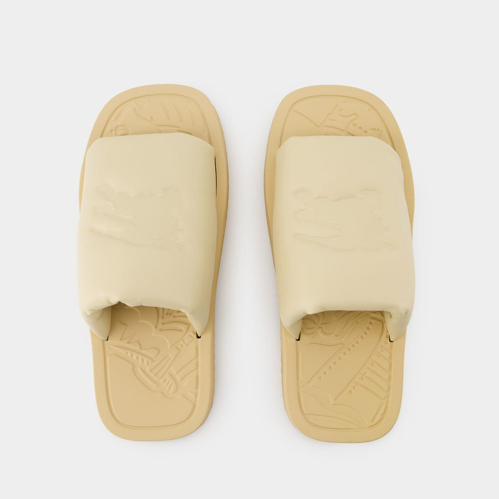 BURBERRY Luxe Knight Slab Sandals for Women