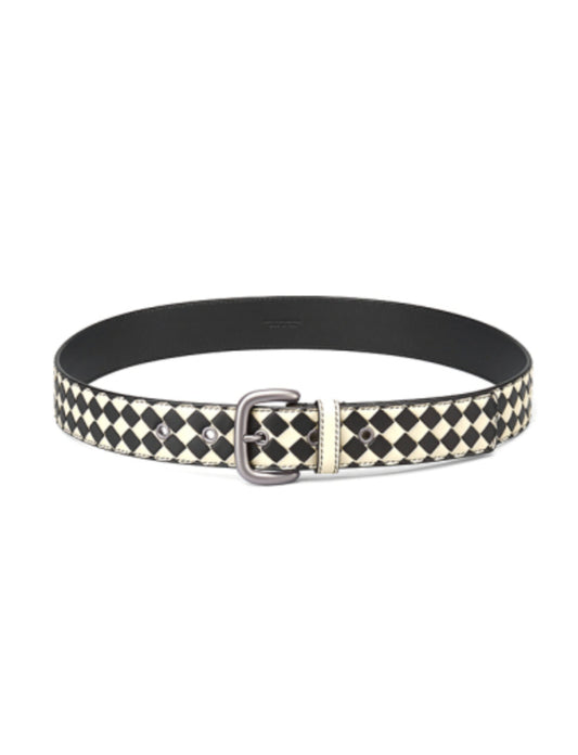 Bottega Veneta Leather Belt 90 Grey,Black