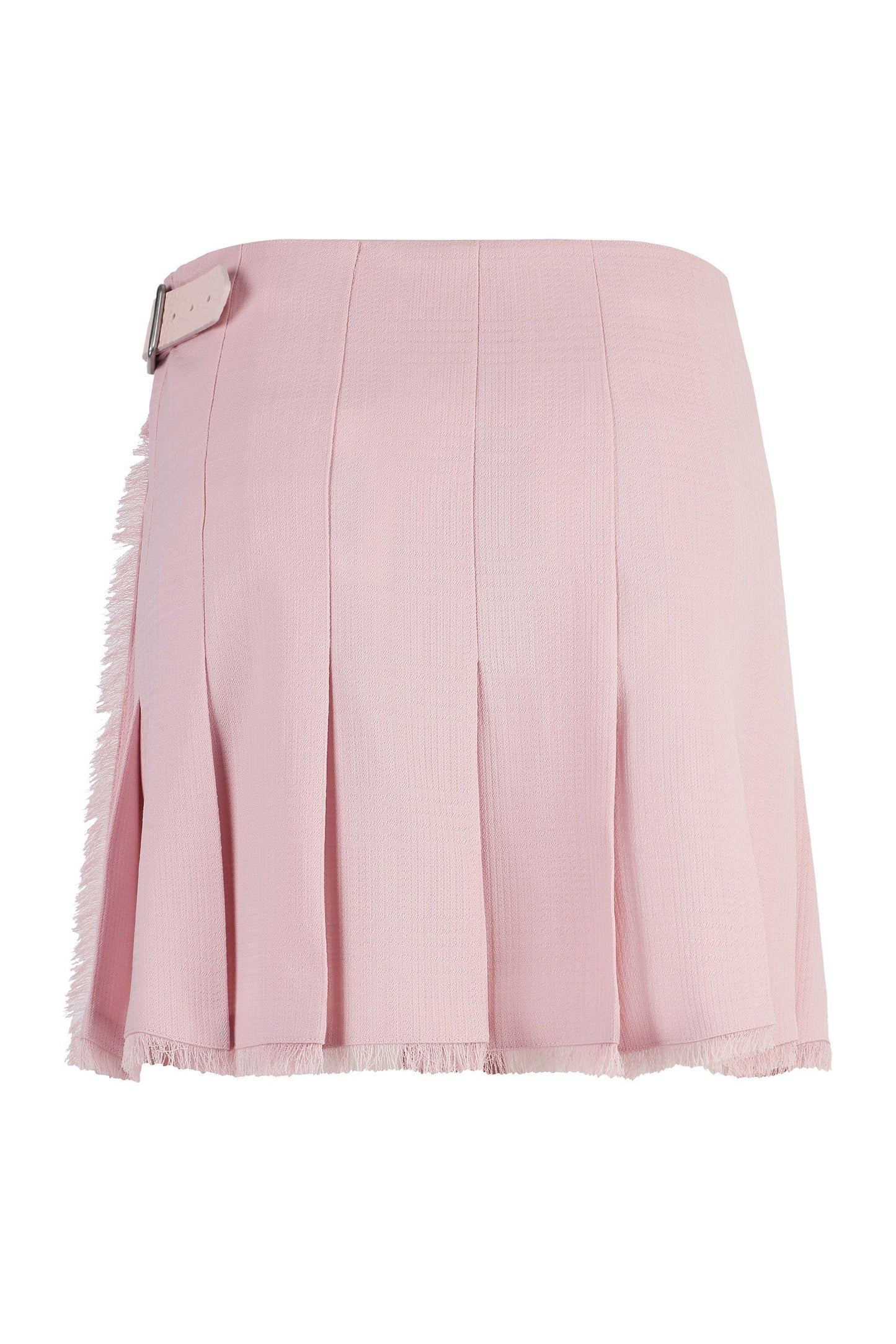 BURBERRY Elegant Wrap Skirt with Frayed Hem for Women - SS24