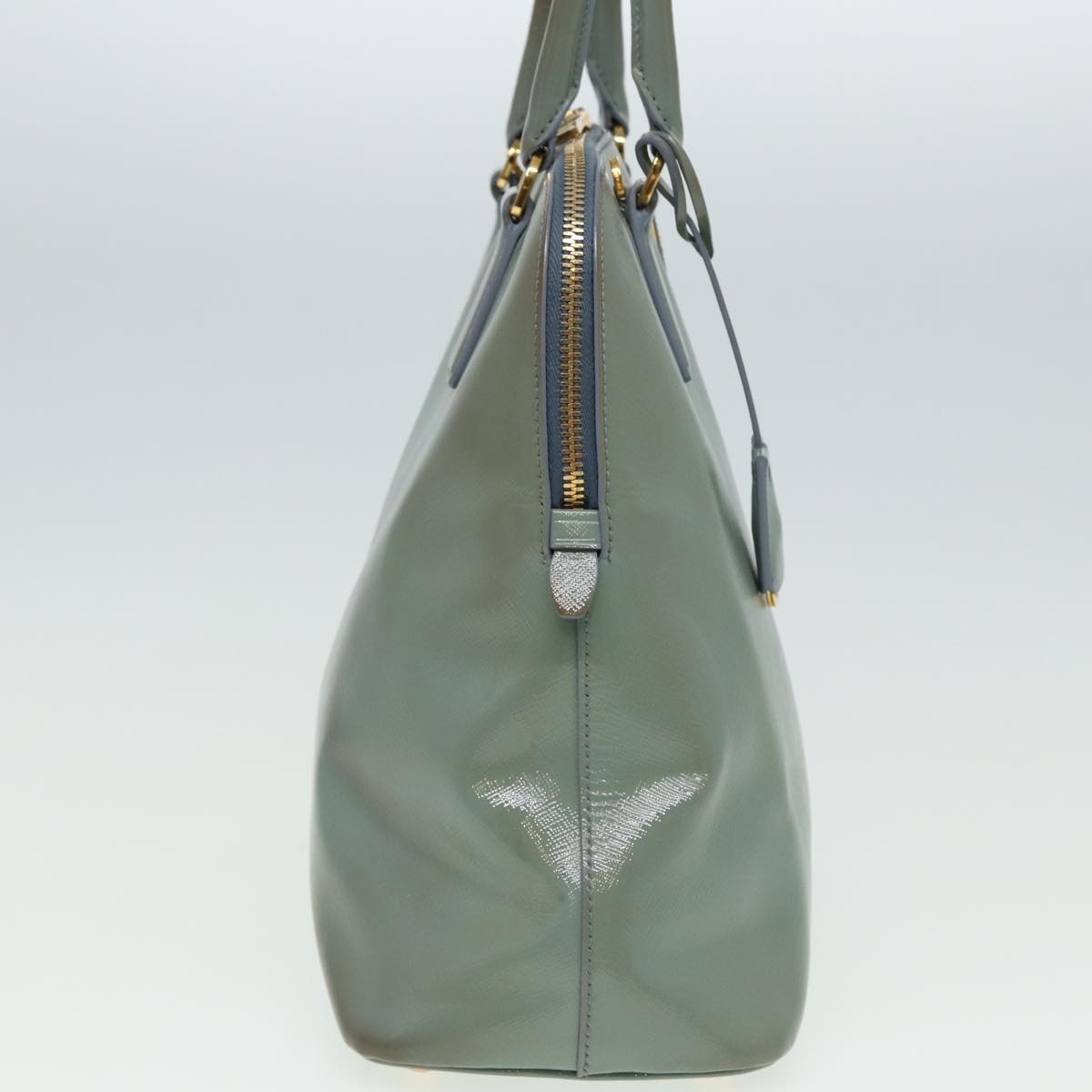 PRADA Hand Bag Safiano leather 2way Blue  80864