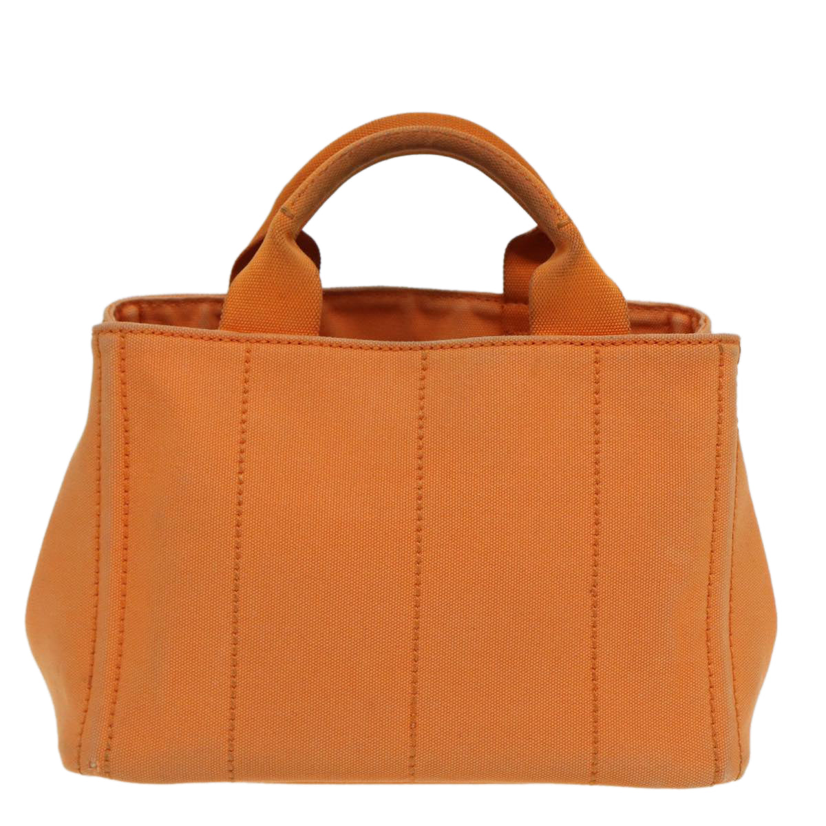 PRADA Canapa PM Hand Bag Canvas Orange  80872