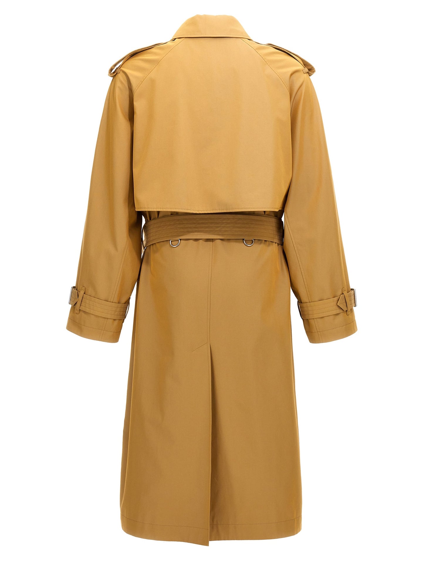 Burberry Men Double-Breasted Long Trench Coat