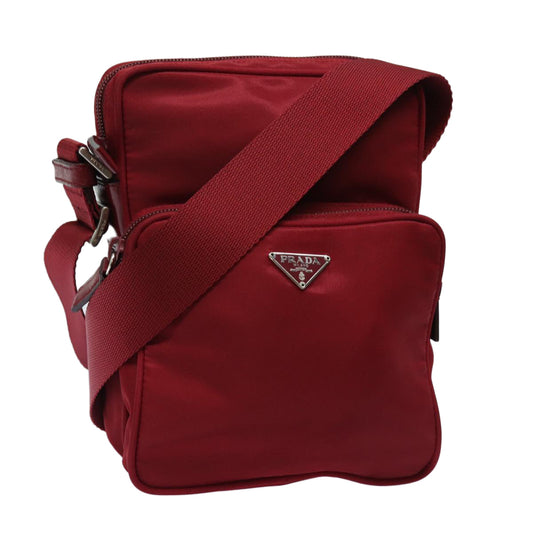 PRADA Shoulder Bag Nylon Red  80884