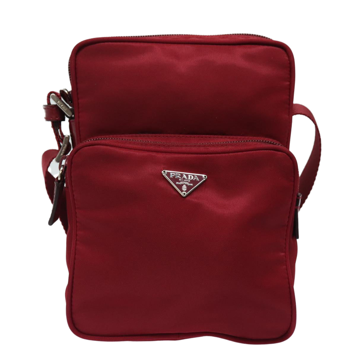 PRADA Shoulder Bag Nylon Red  80884