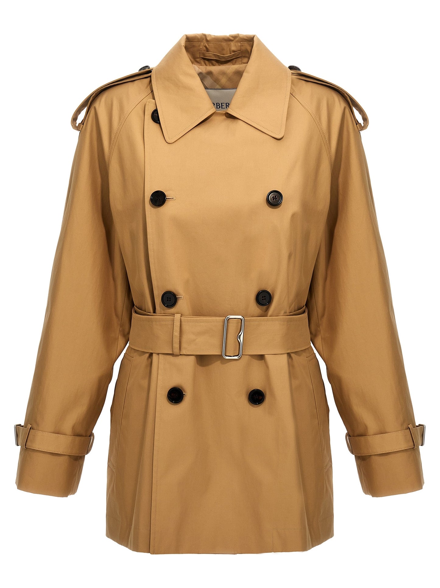 Burberry Women Double-Breasted Short Trench Coat