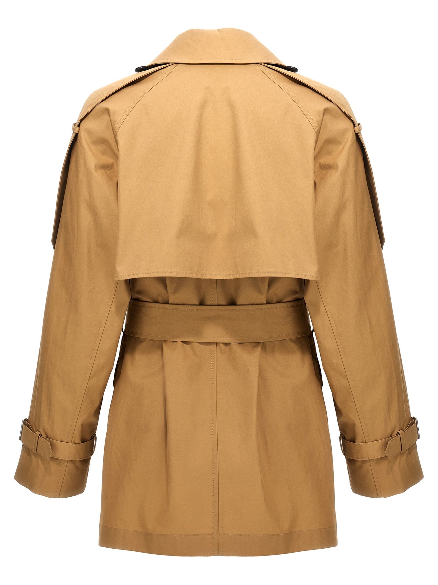 Burberry Women Double-Breasted Short Trench Coat