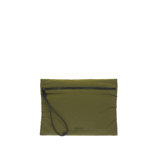 Bottega Veneta Logo Printed Pouch ONE SIZE Green
