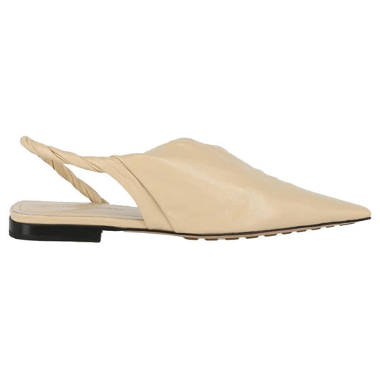 Bottega Veneta Pointed Toe Slingback Flats 37 Beige