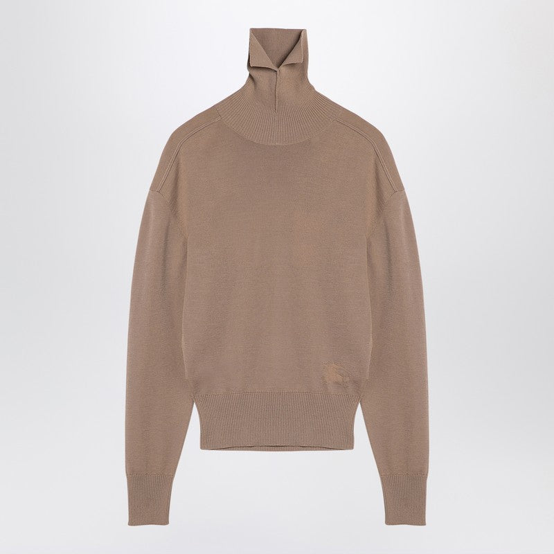 Burberry Beige Wool Turtleneck Sweater Women
