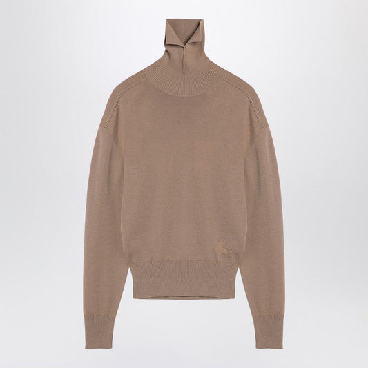 Burberry Beige Wool Turtleneck Sweater Women