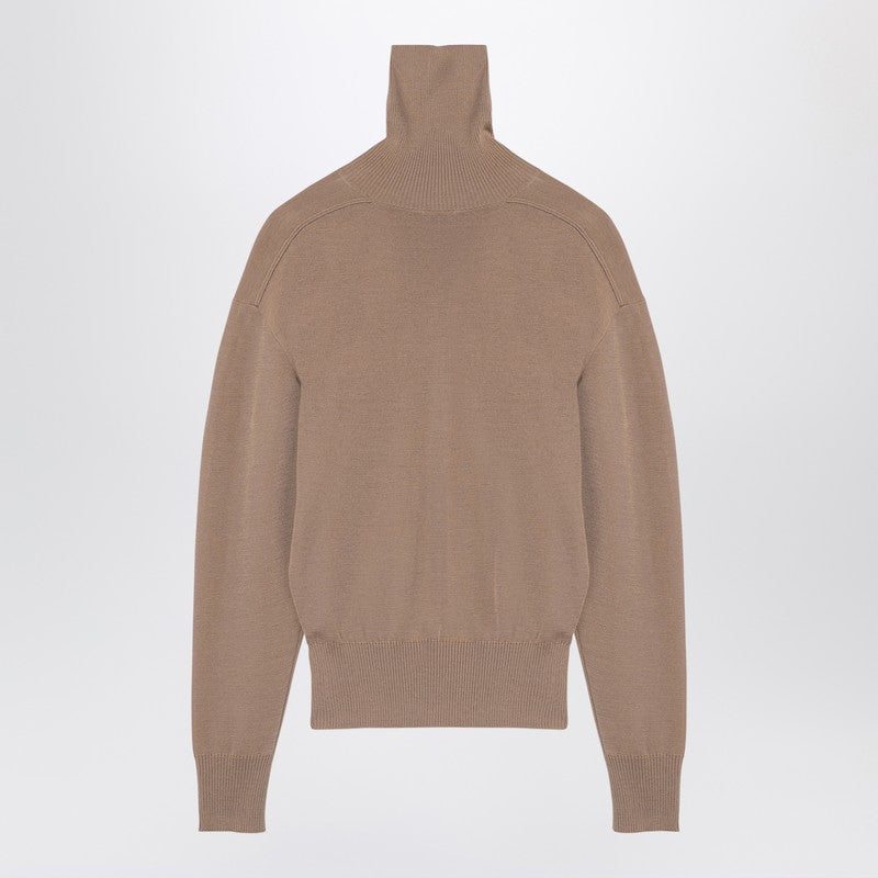 Burberry Beige Wool Turtleneck Sweater Women