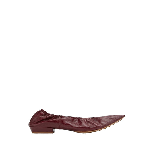 Bottega Veneta Leather Ballerinas 35 Burgundy