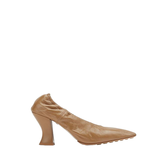 Bottega Veneta Crushed Nappa Almond Pumps 41 Brown