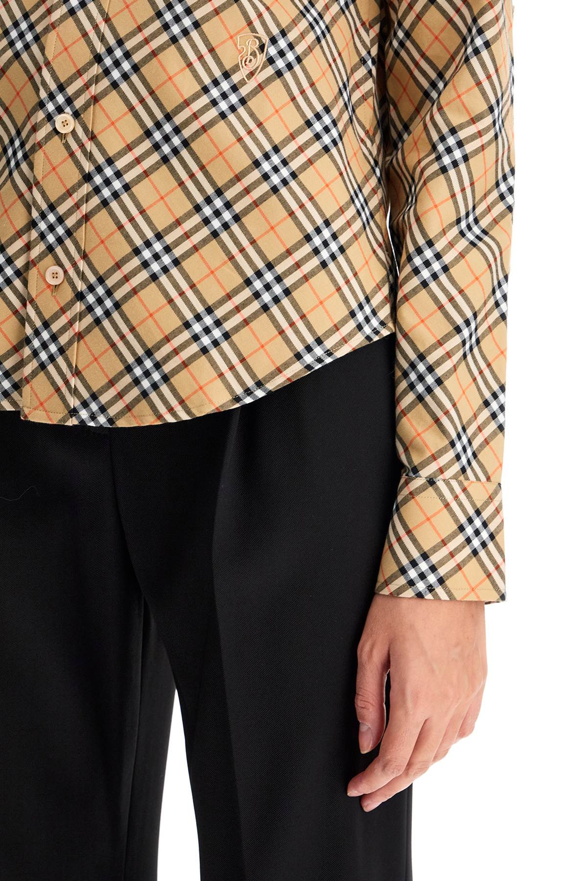 BURBERRY Embroidered Twill Shirt - Women's SS25 Collection