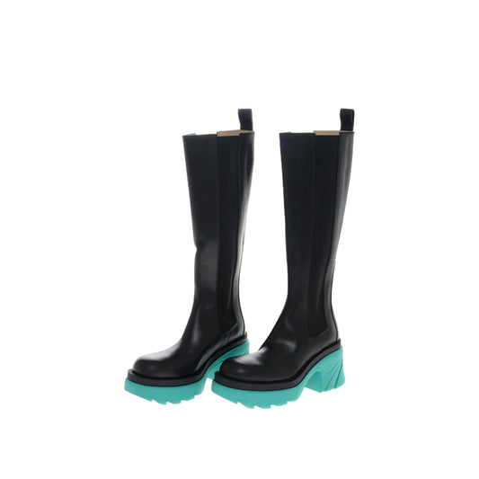Bottega Veneta The Flash High Chelsea Boots 4 Black,Blue