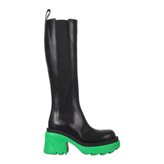 Bottega Veneta The Flash High Chelsea Boots 4 Black,Green