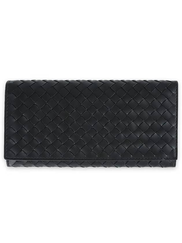 Bottega Veneta Intrecciato Long Wallet Black