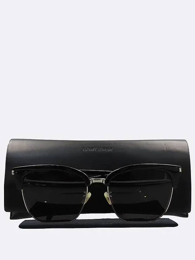 Saint Laurent SL 108 K black color silver plated gold frame sunglasses